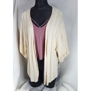 Joie Cream Open-Front Cardigan